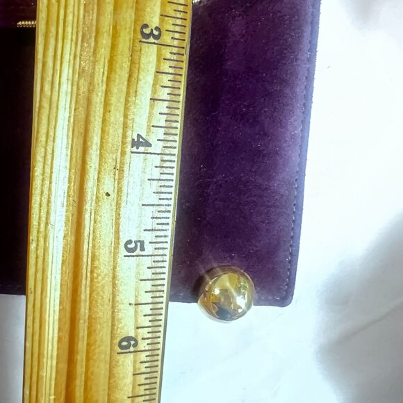 Vtg Stuart Weitzman Spain Burgundy Purple Suede Evening Shoulder Bag Purse Clutc - Picture 8 of 9